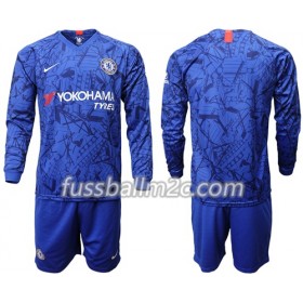 Fußballtrikots Chelsea Kinder Heim Trikotsatz 2019-2020 Langarm